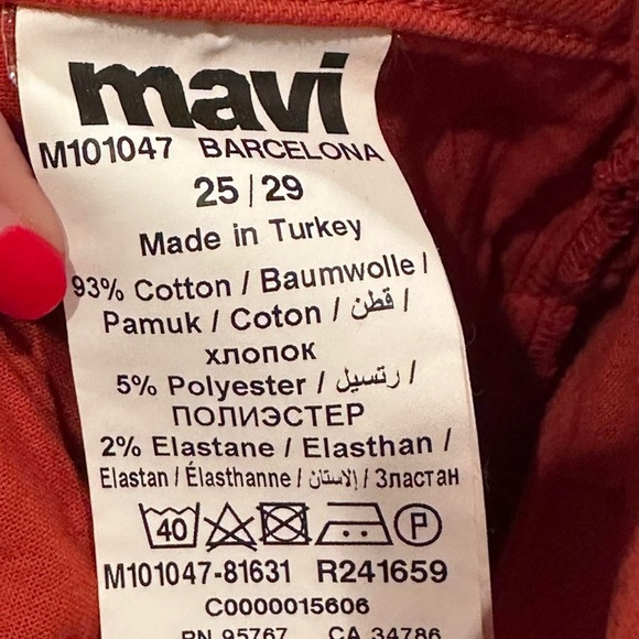Mavi Women's Orange Barcelona High Rise Wide Leg Jeans Size 25/29 - Picture 4 of 9